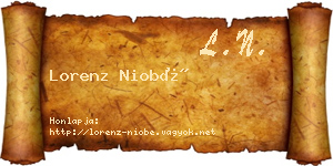 Lorenz Niobé névjegykártya